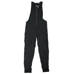 Pippa Lynn Carbon Black Sleeveless Jogger Style Zip Up Jumpsuit NWT